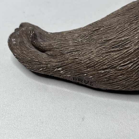 Vintage 1981 Sandicast By Sandra Brue Brown Harp Seal Pup Sculpture Figurine 7" - Picture 8 of 16